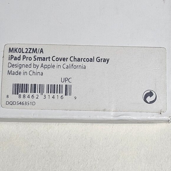 Authentic OEM Genuine Apple iPad Pro Smart Cover MK0l2ZMA/A 12.9"- Charcoal Gray - Picture 3 of 7